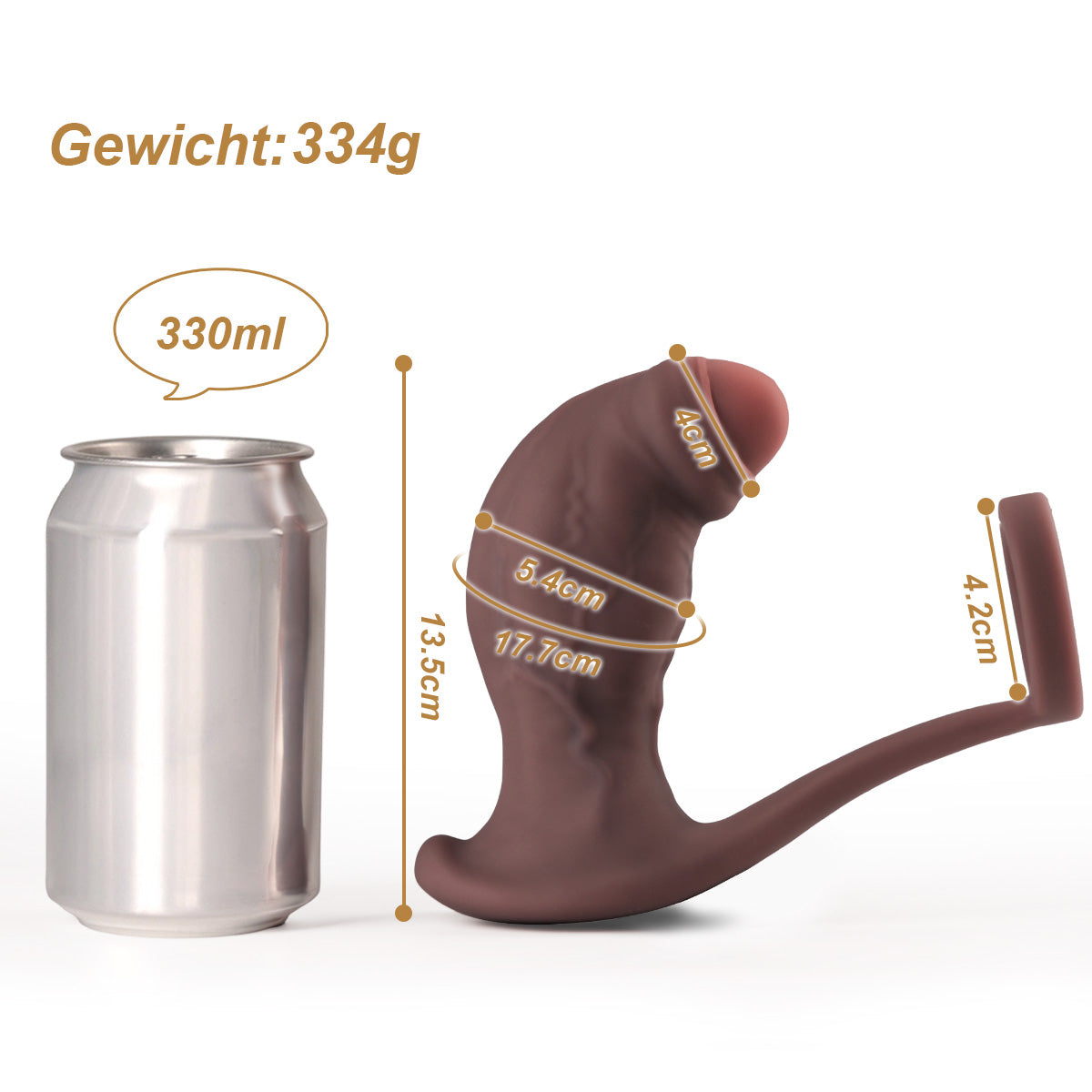 Größe von Thick Vibrating Dildo Max