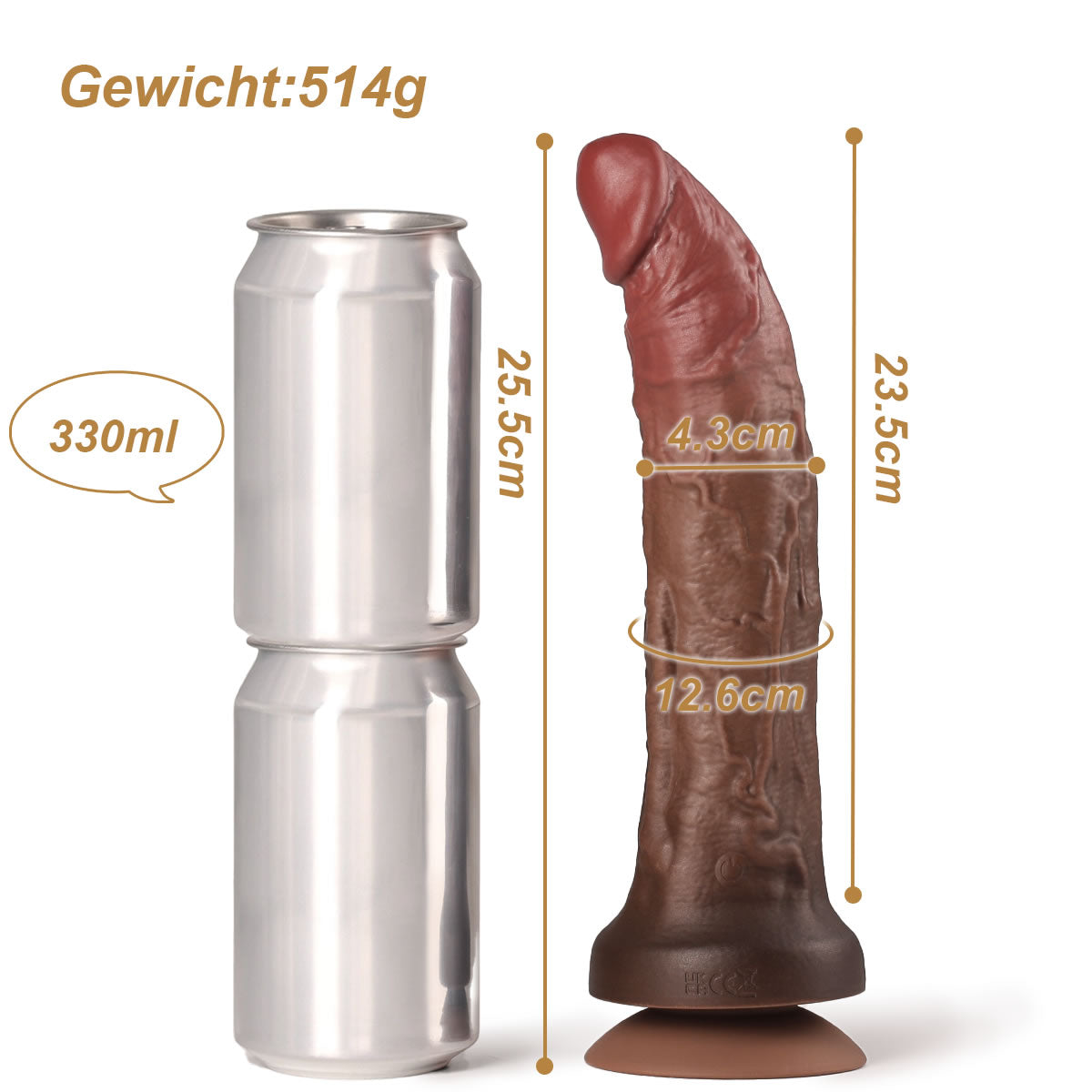 Größe von Big Dildo Klaus