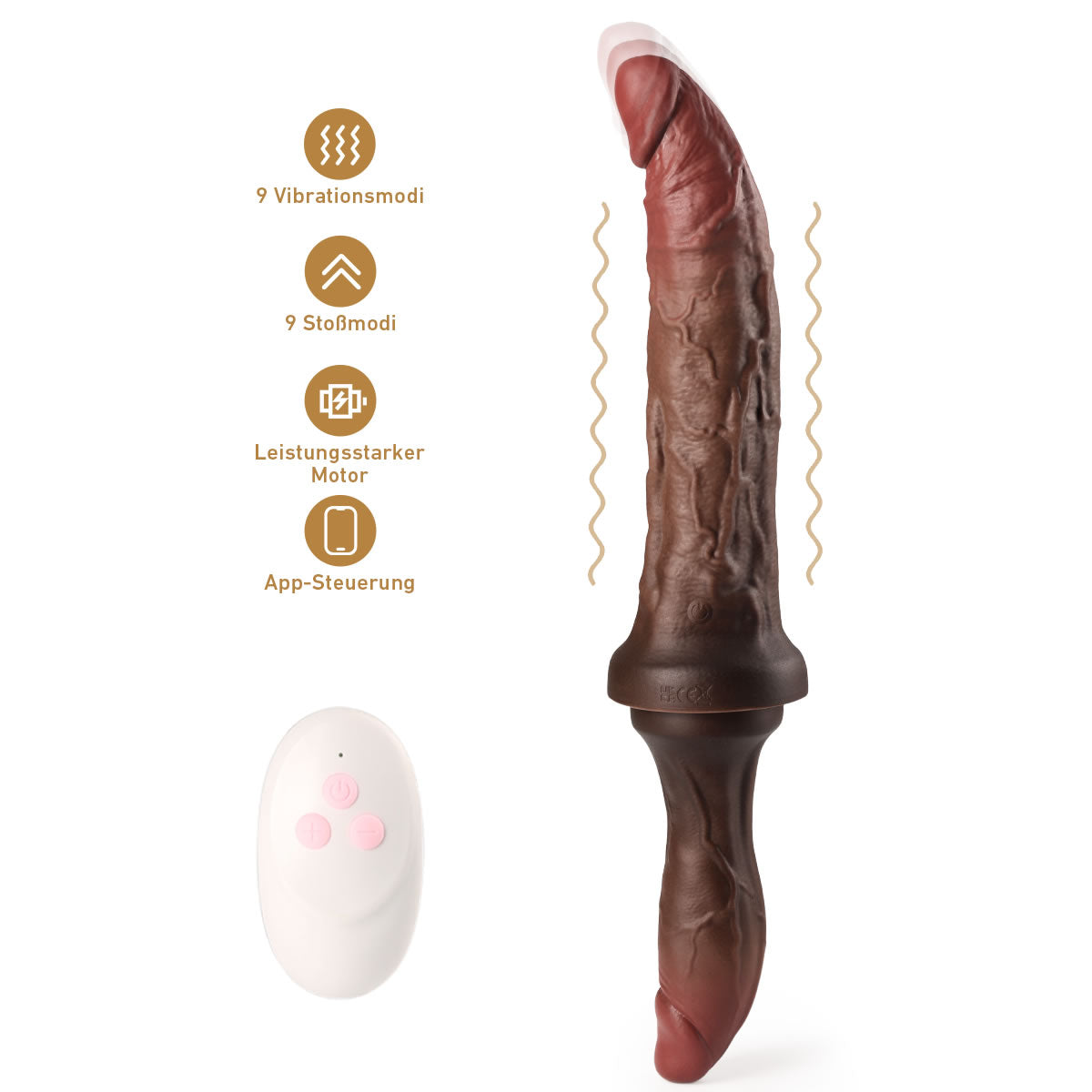 3-in-1 Doppeldildo mit vielseitigen Nutzungsmöglichkeiten