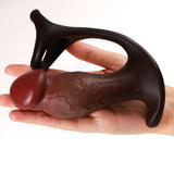 Stoßdildo mit zwei Penisringen