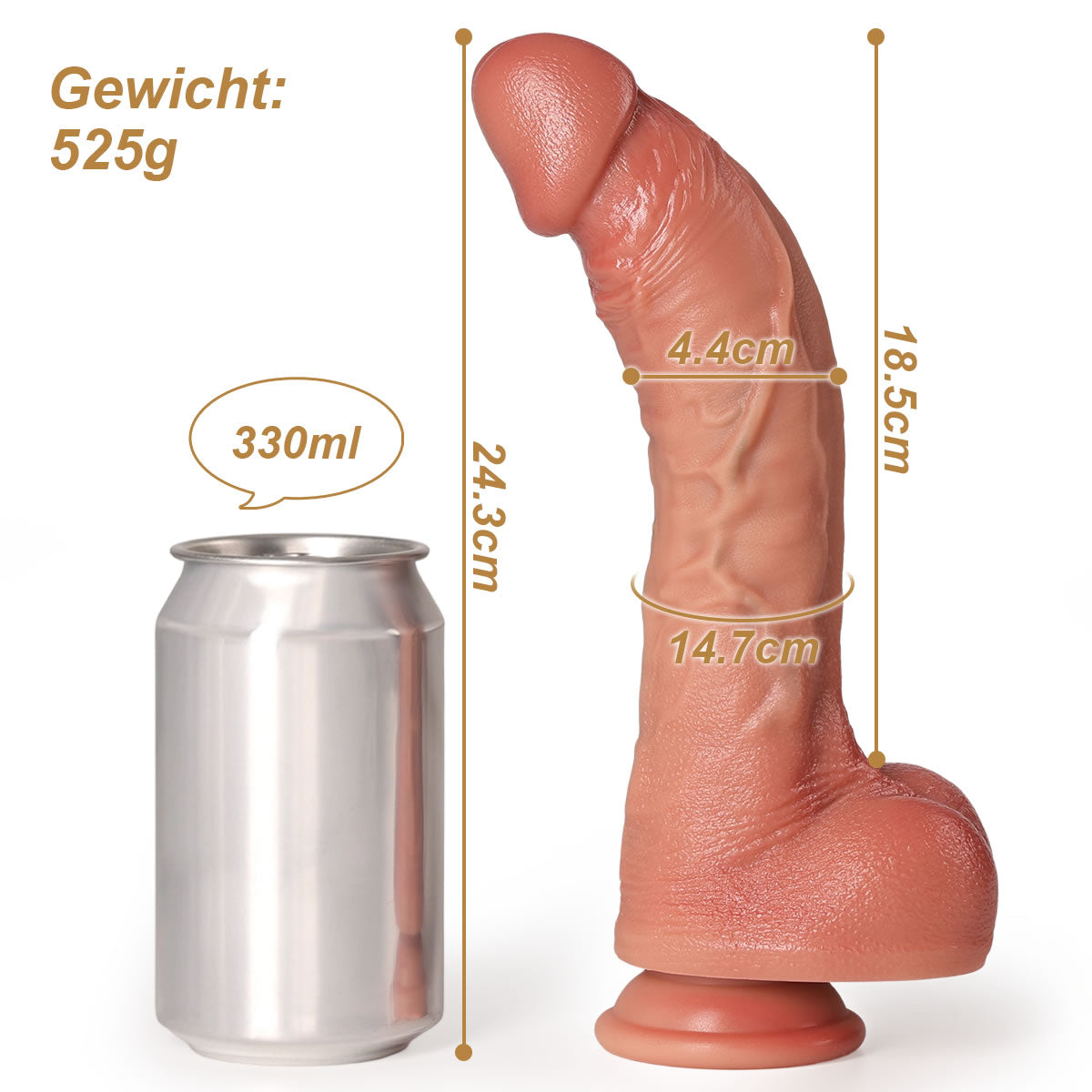 Größe von Stoßdildo Niklas