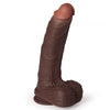 Brauner XXL Dildo mit leichter Krümmung