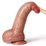 Stoßdildo mit realistischer glatter Eichel