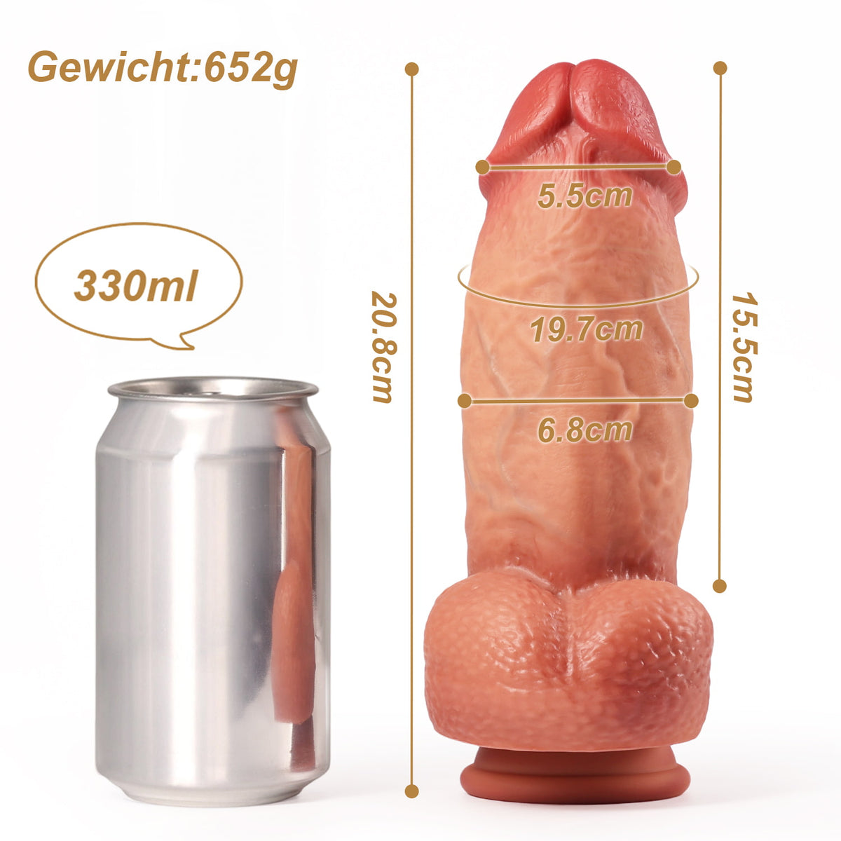 Dildo Bram Maßtabelle